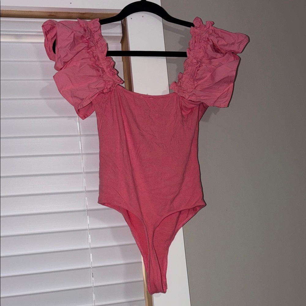 Pink Ruffled Bodysuit - Picture 2 of 4